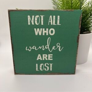 “Not all those who wonder…” J.R.R. Tolkien Lord of the Rings Quote Wall Art